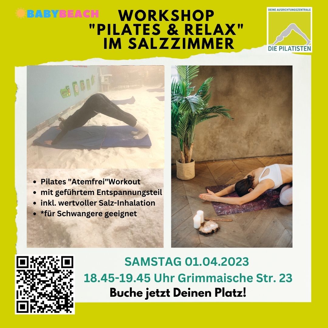 Workshop: Am 1.4.23 kannst Du „Pilates & Relax“ im Salzzimmer kennenlernen